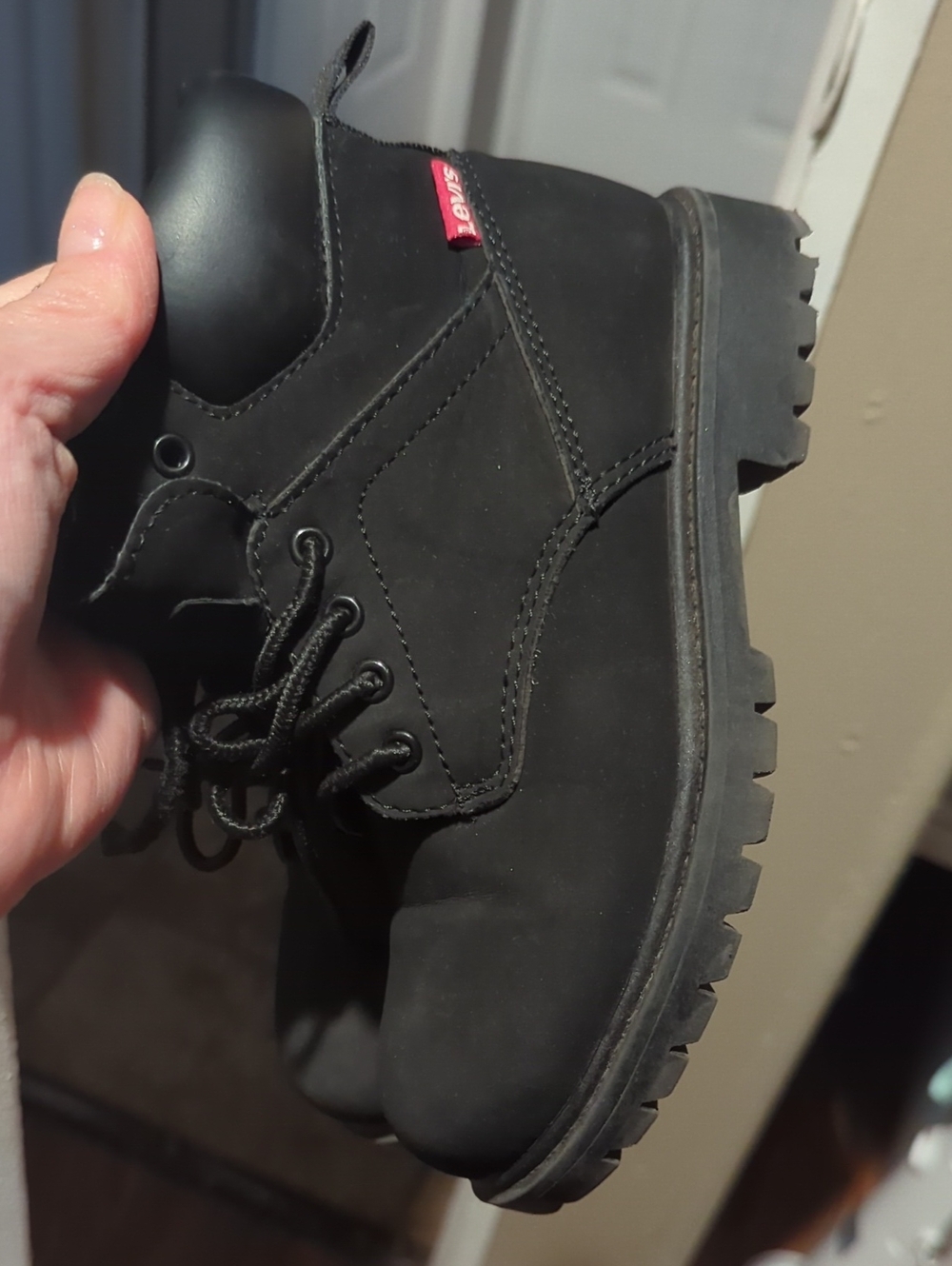 Levi's Kids Black Lace-Up Rugged Ankle Boots